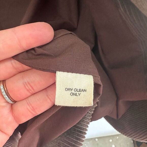 J. Crew Women’s Dark Brown Corduroy 4 Button Collar Y2K 90s Chore Coat - Picture 11 of 12
